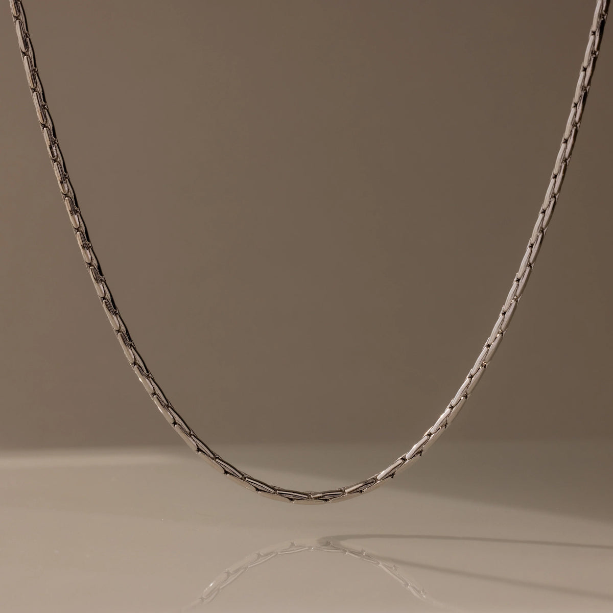 Bold Link Chain Necklace Silver 18K Gold Plated