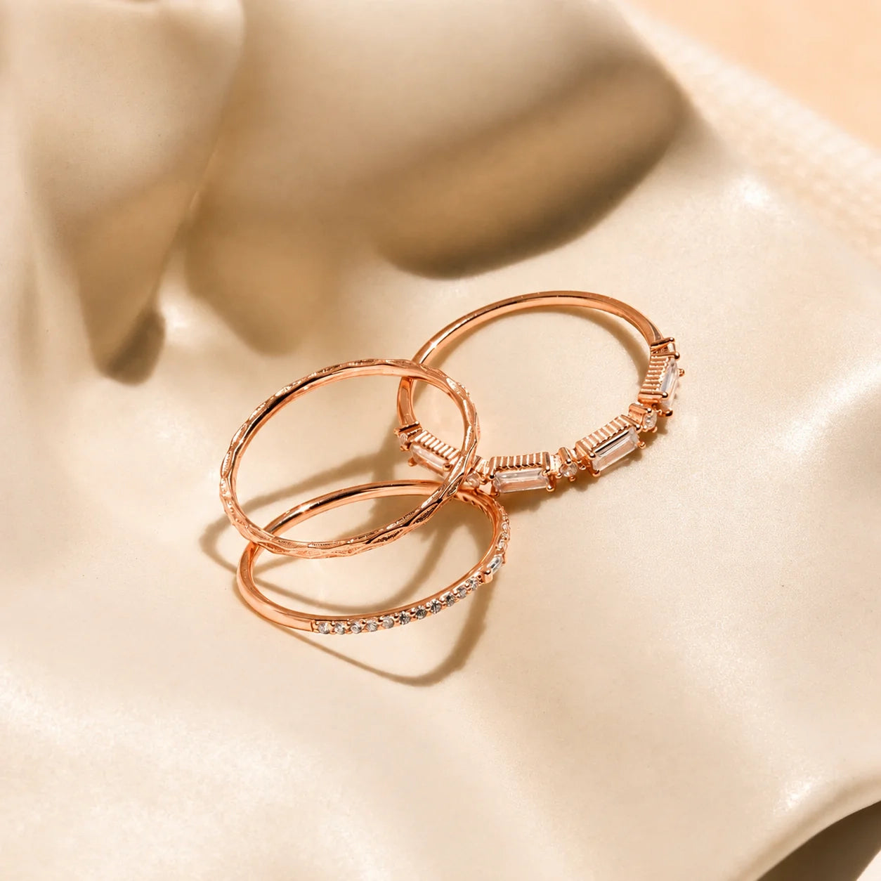 Dainty Diamond Stacking Ring Set: Sparkle in Every Stack