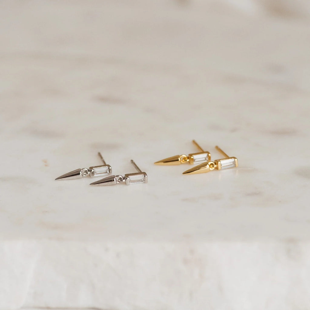 Wren Spike Studs Silver 18K Gold Plated