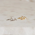 Wren Spike Studs Silver 18K Gold Plated