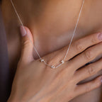 Multiple Bubble Letter Necklace Silver 18K Gold Plated