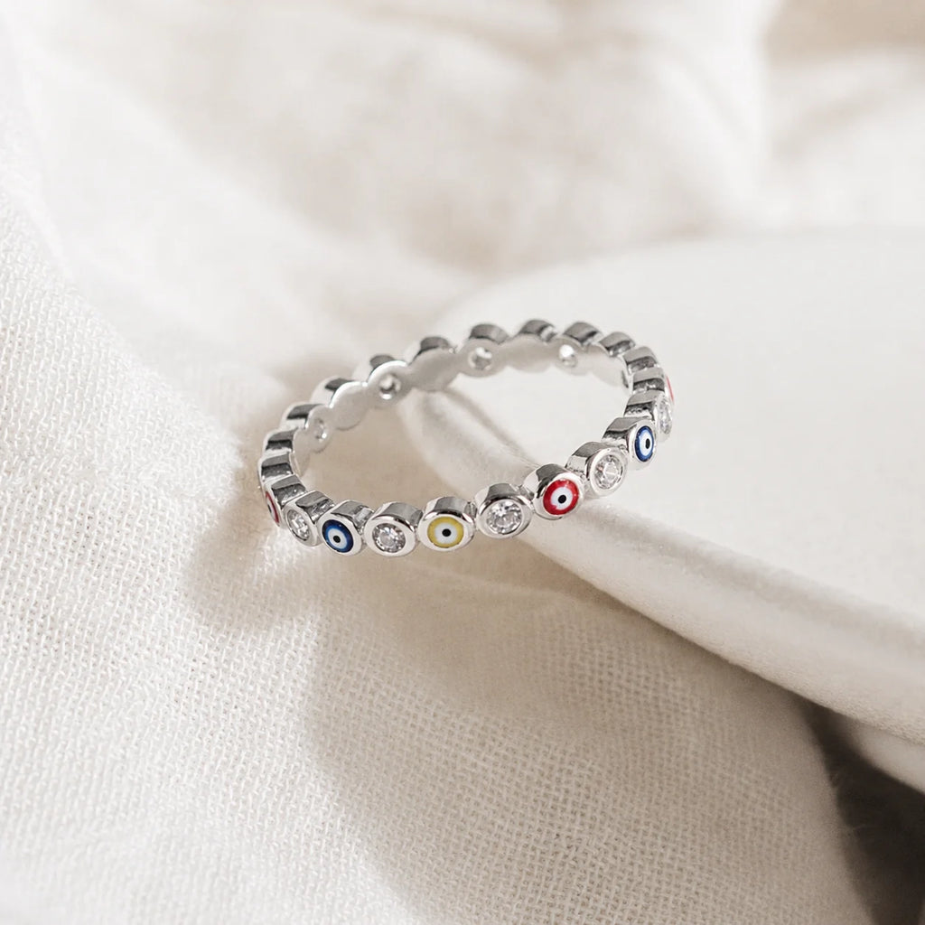 Guardian of Omens: The Rainbow Evil Eye Ring