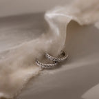 Coco Pave Huggies Silver 18K Gold Plated