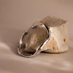 Organic Wavy Cuff Bracelet Silver 18K Gold Plated