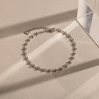 Dainty Mirror Chain Bracelet Silver 18K Gold Plated