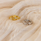 Diamond Infinity Hoops Silver 18K Gold Plated