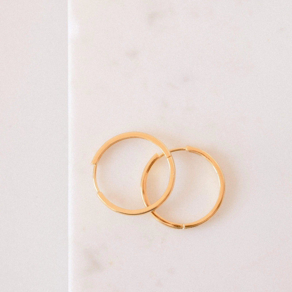 Classic Hoops Silver 18K Gold Plated