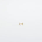 Geometric Diamond Studs Silver 18K Gold Plated