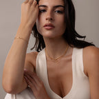 Love Knot Chain Necklace Silver 18K Gold Plated