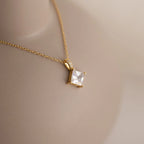 Carina Diamond Pendant Necklace Silver 18K Gold Plated
