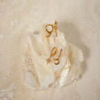 Moon and Star Huggies Silver 18K Gold Plated