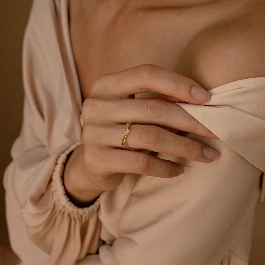 Curve Stacking Set Silver 18K Gold Plated