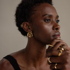 Bold Spiral Stud Earrings Silver 18K Gold Plated