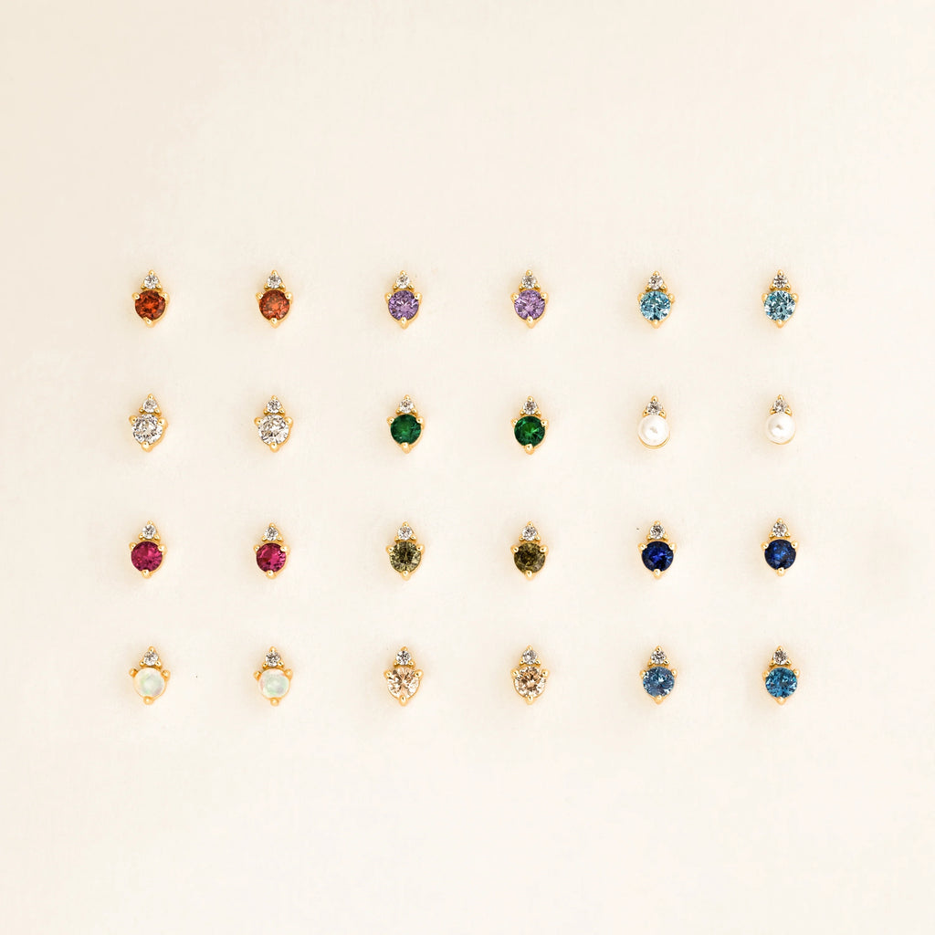 Raindrop Pearl Studs Silver 18K Gold Plated