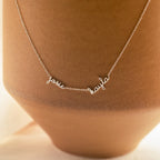 Dainty Tiny Multiple Name Necklace Silver 18K Gold Plated