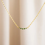Lace Birthstone Necklace Silver 18K Gold Plated