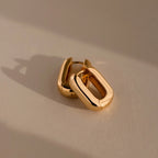 Bold Link Hoops Silver 18K Gold Plated
