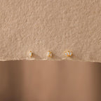 Marquise Opal Flat Back Studs Silver 18K Gold Plated