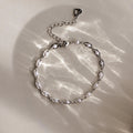 Eternity Pearl Bracelet Silver 18K Gold Plated