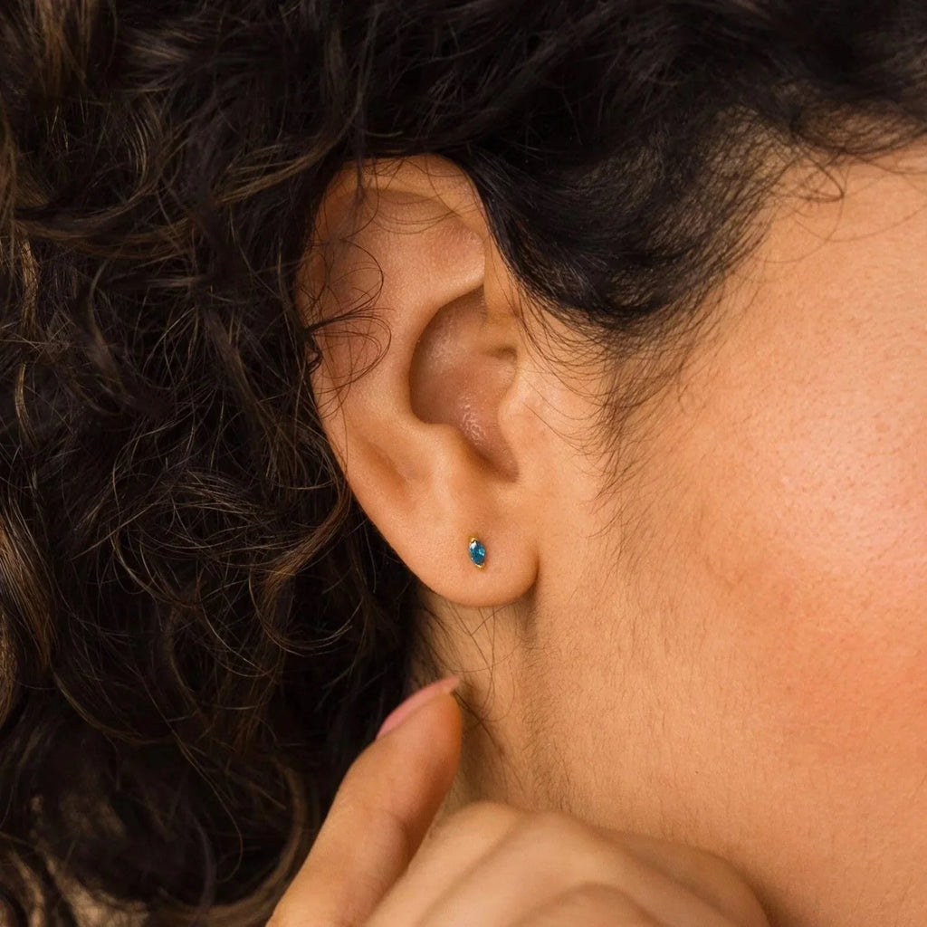 Marquise Glow Birthstone Studs