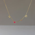 Dainty Space Charm Necklace  Silver 18K Gold Plated