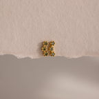 Birthstone Cluster Flatback Studs Silver 18K Gold Plated