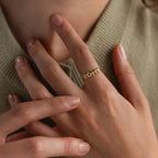 Bubble Name Ring Silver 18K Gold Plated