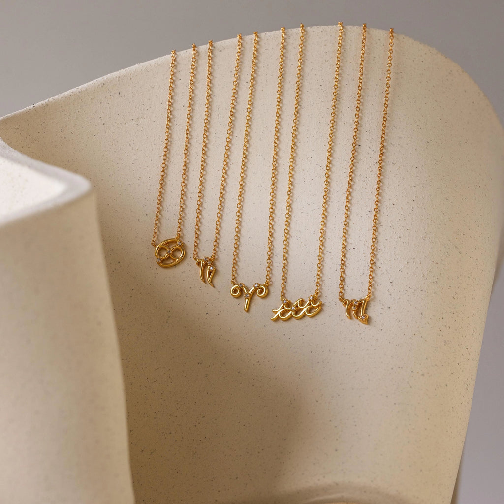 Dainty Zodiac Necklace Silver 18K Gold Plated