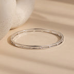 Lace Diamond Bangle Silver 18K Gold Plated