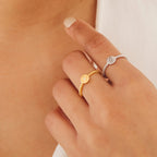 Eden Sun Ring Silver 18K Gold Plated