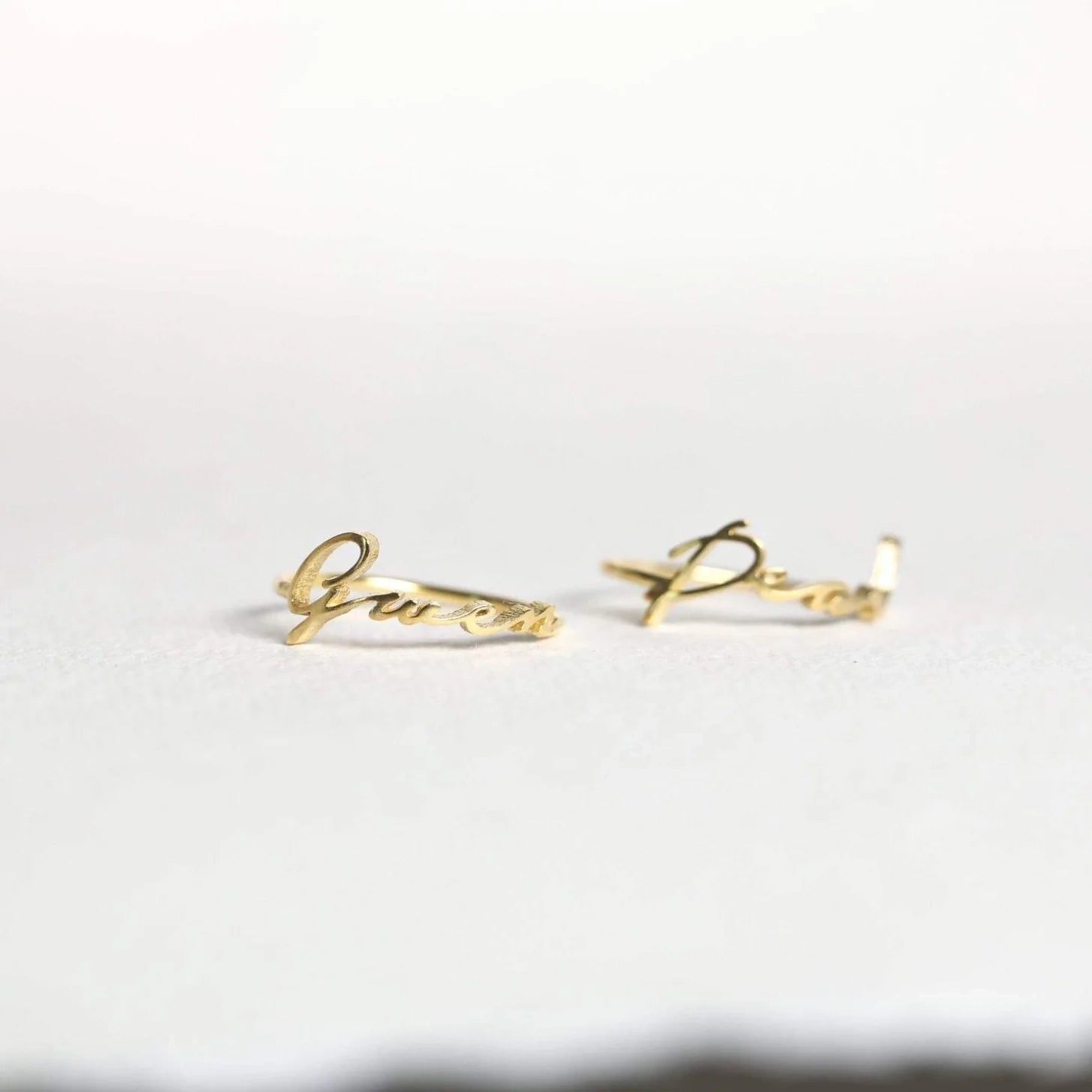 Venice Name Ring Silver 18K Gold Plated