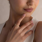 Opal Diamond Teardrop Ring Silver 18K Gold Plated