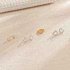 Arabella Diamond Studs Silver 18K Gold Plated