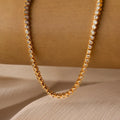 Diamond Bezel Tennis Necklace & Bracelet Set Silver 18K Gold Plated