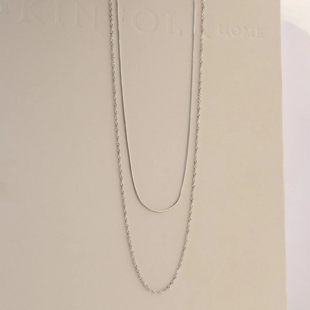 Monet Duo Chain Silver 18K Gold Plated