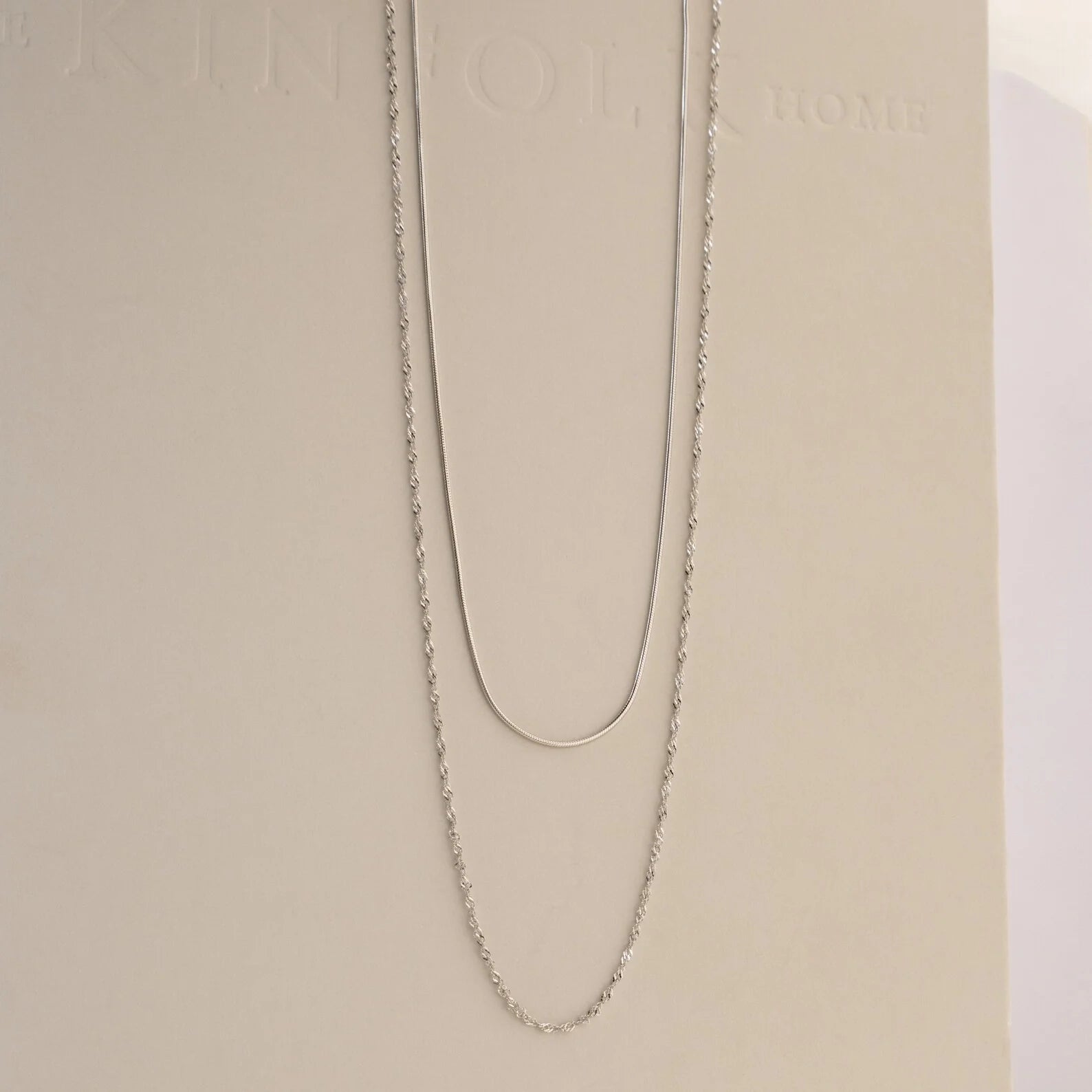 Monet Duo Chain Silver 18K Gold Plated