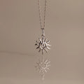 Celestial Sun Necklace Silver 18K Gold Plated