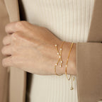 Diamond Constellation Charm Bracelet Silver 18K Gold Plated