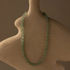Aventurine Choker Necklace Silver 18K Gold Plated