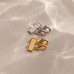 Double Layering Clasp Silver 18K Gold Plated