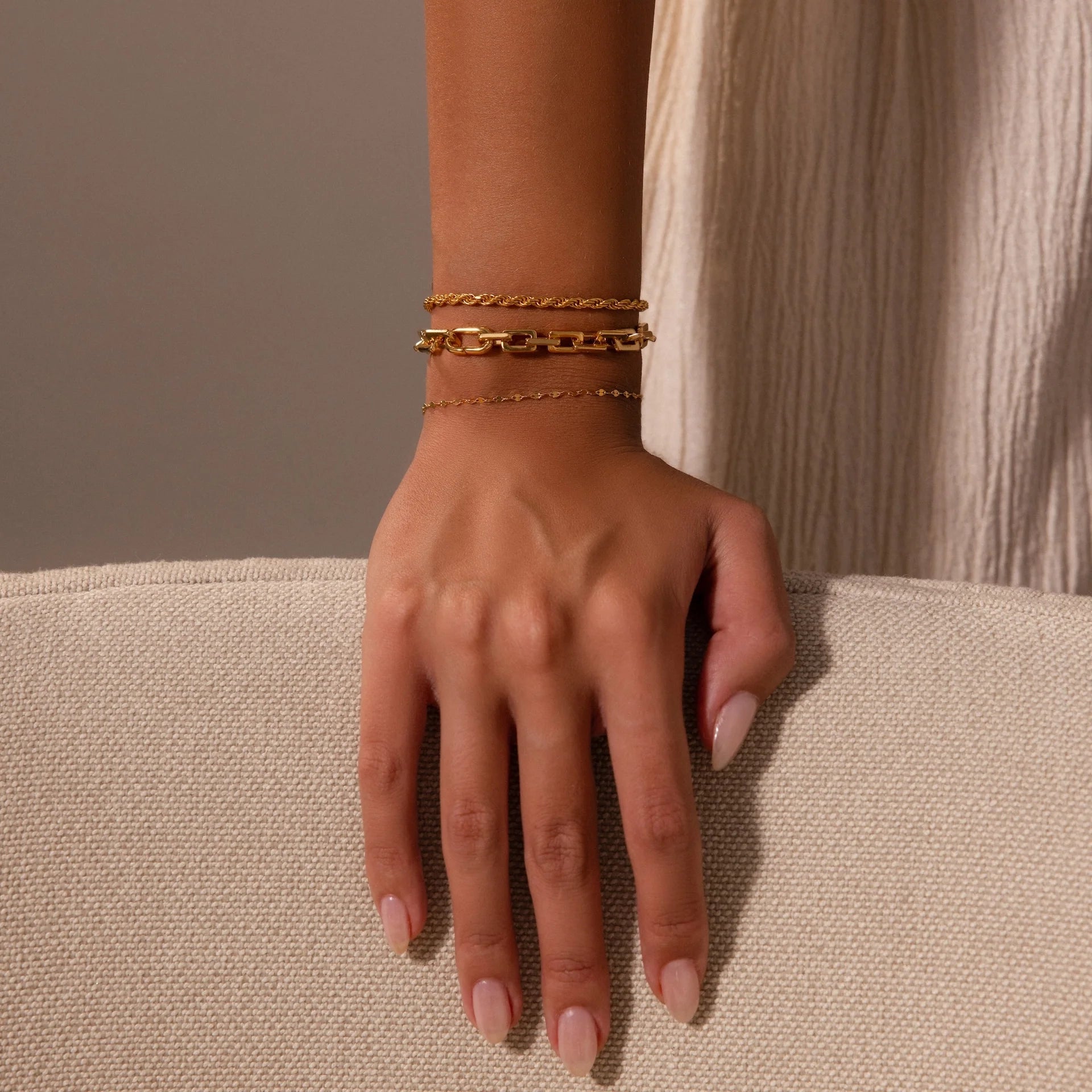 Eternal Link Bracelet Silver 18K Gold Plated
