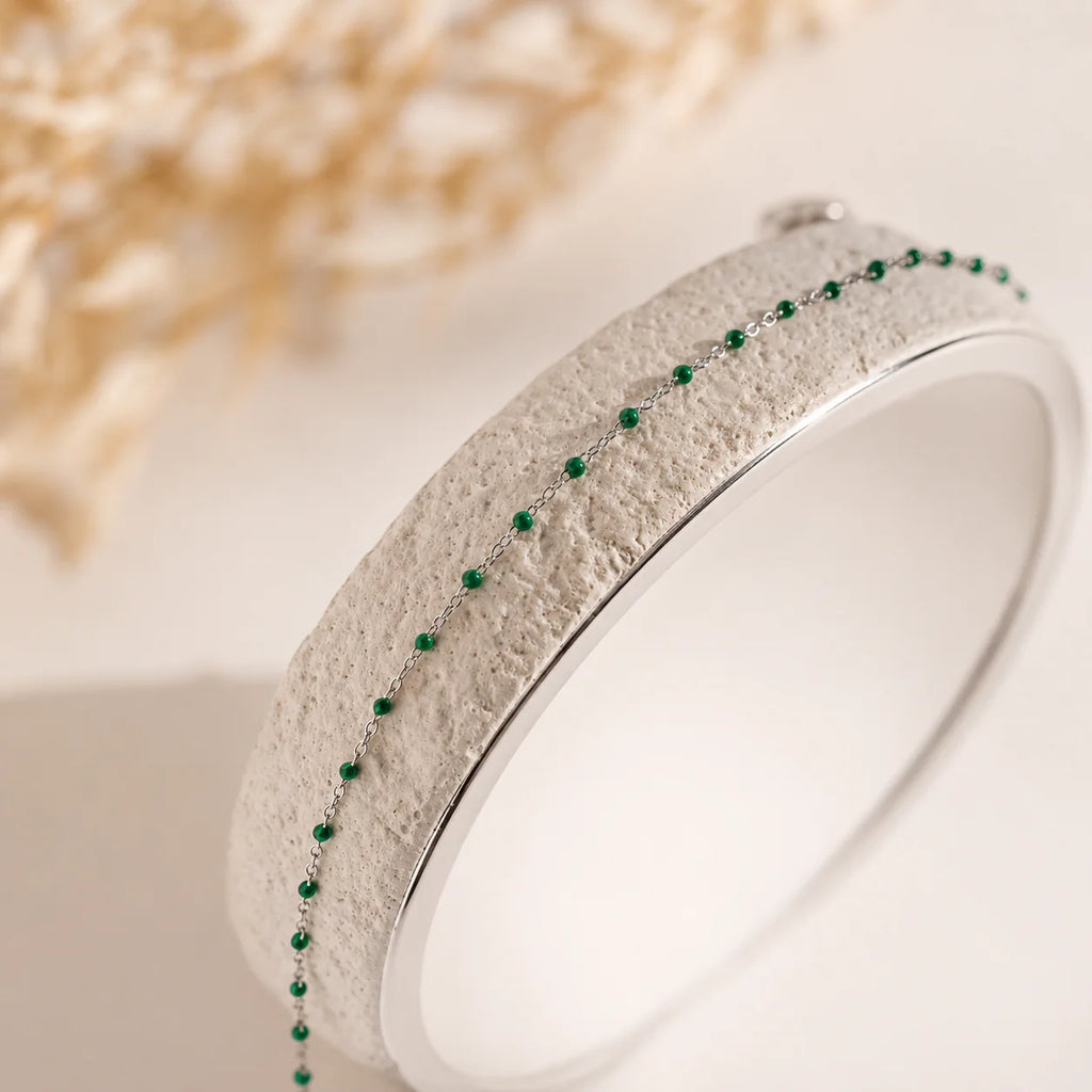 Emerald Station Necklace