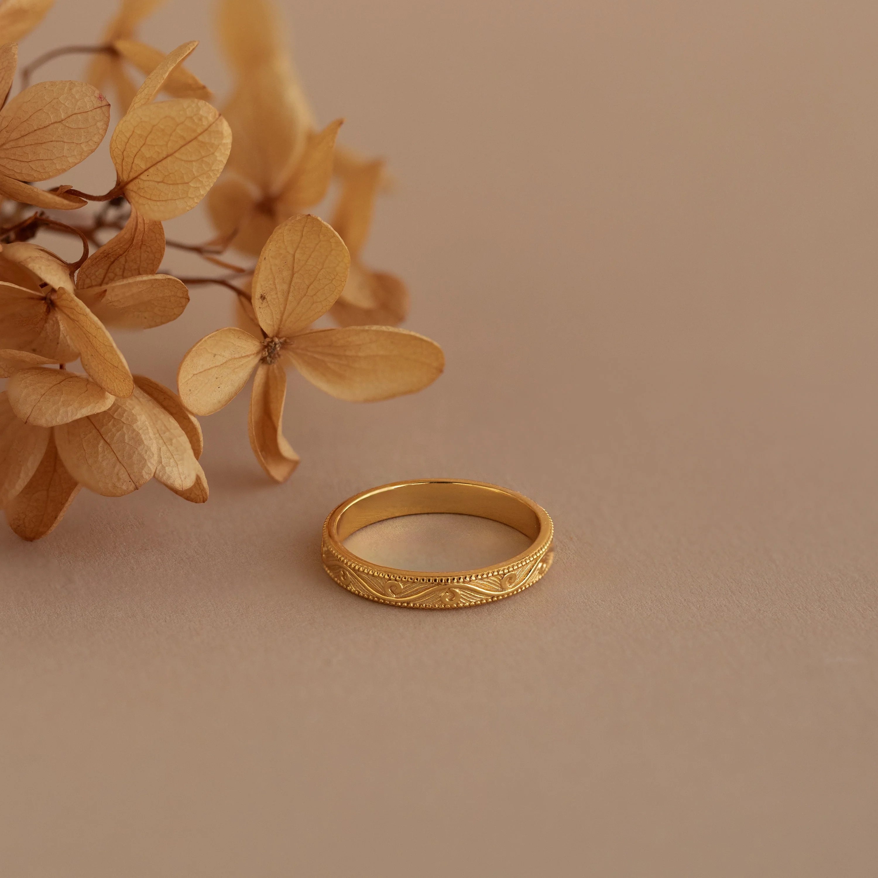 Filigree Ring Silver 18K Gold Plated