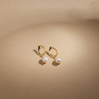 Rebecca Pearl Drop Earrings Silver 18K Gold Plated