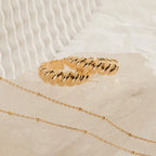 Sylvie Bold Croissant Hoops Silver 18K Gold Plated