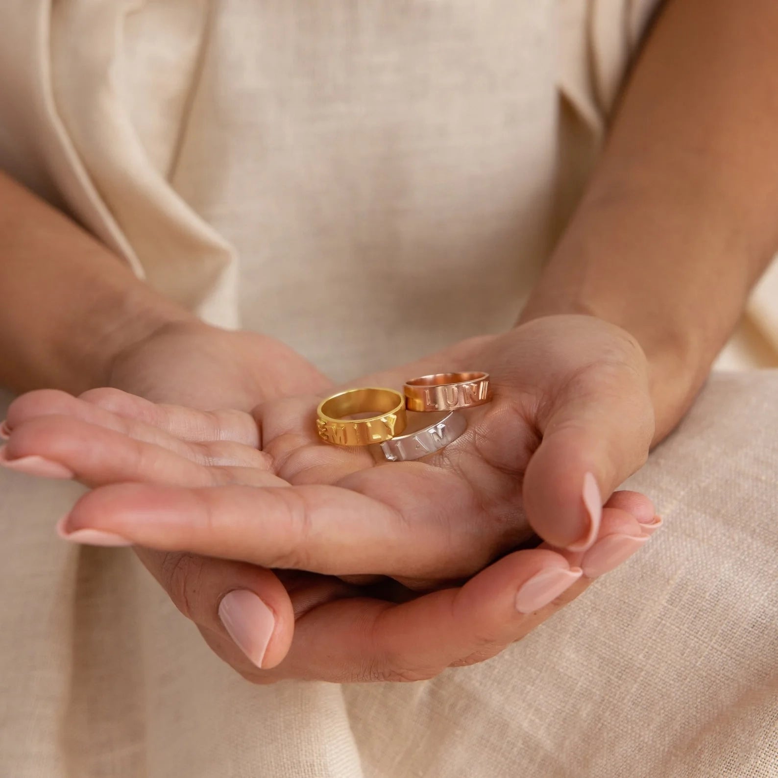 Customizable 3D Name Plate Ring