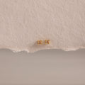 Dainty Topaz Flatback Studs  Silver 18K Gold Plated