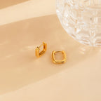 Ribbed Link Hoops Silver 18K Gold Plated