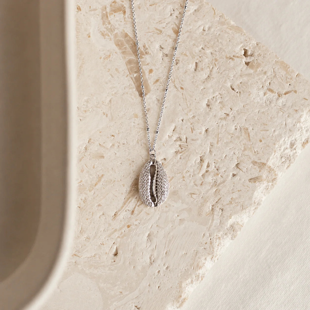 Pave Shell Necklace