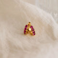 Elise Gemstone Huggies Set Silver 18K Gold Plated